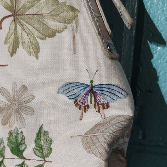 Longaberger White Floral Shoulder Bag - Picture 6 of 11